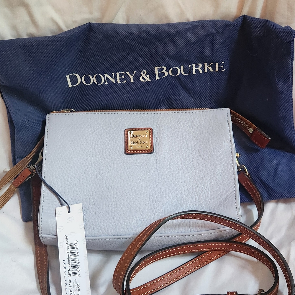 Dooney & Bourke Gray and Brown Crossbody Bag